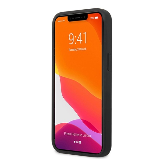 Apple iPhone 13 AMG bőr hátlap tok (Fekete) - AMHCP13MGSEBK