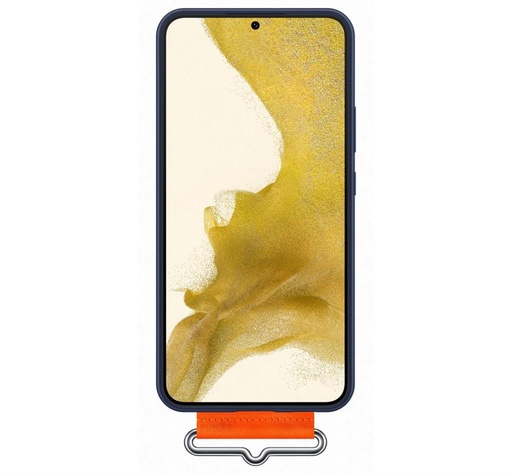 Samsung Galaxy S22 Plus Silicone Cover tok szíjjal (Kék)