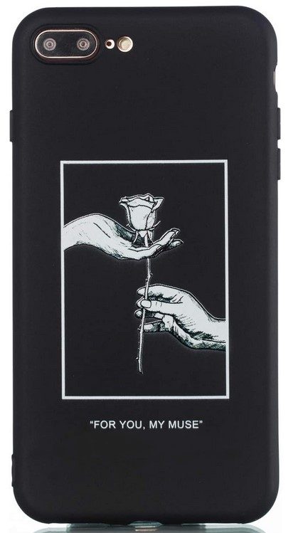 Apple iPhone 7 /8/ SE2 rose hátlap tok (Fekete)