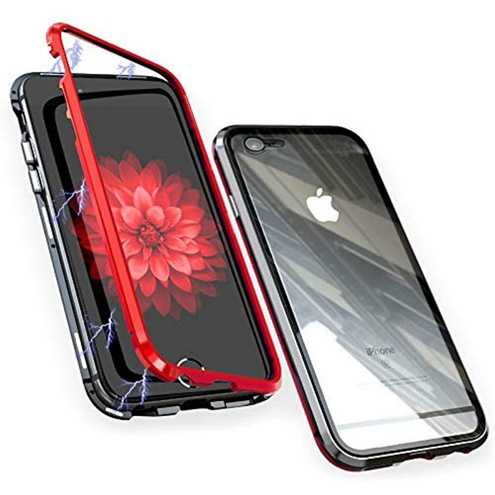 Apple iPhone XR mágneses adszorpciós hátlap tok (Piros)