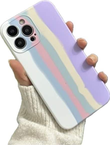 Apple iPhone 12 rainbow stripes hátlap tok (minta 12)