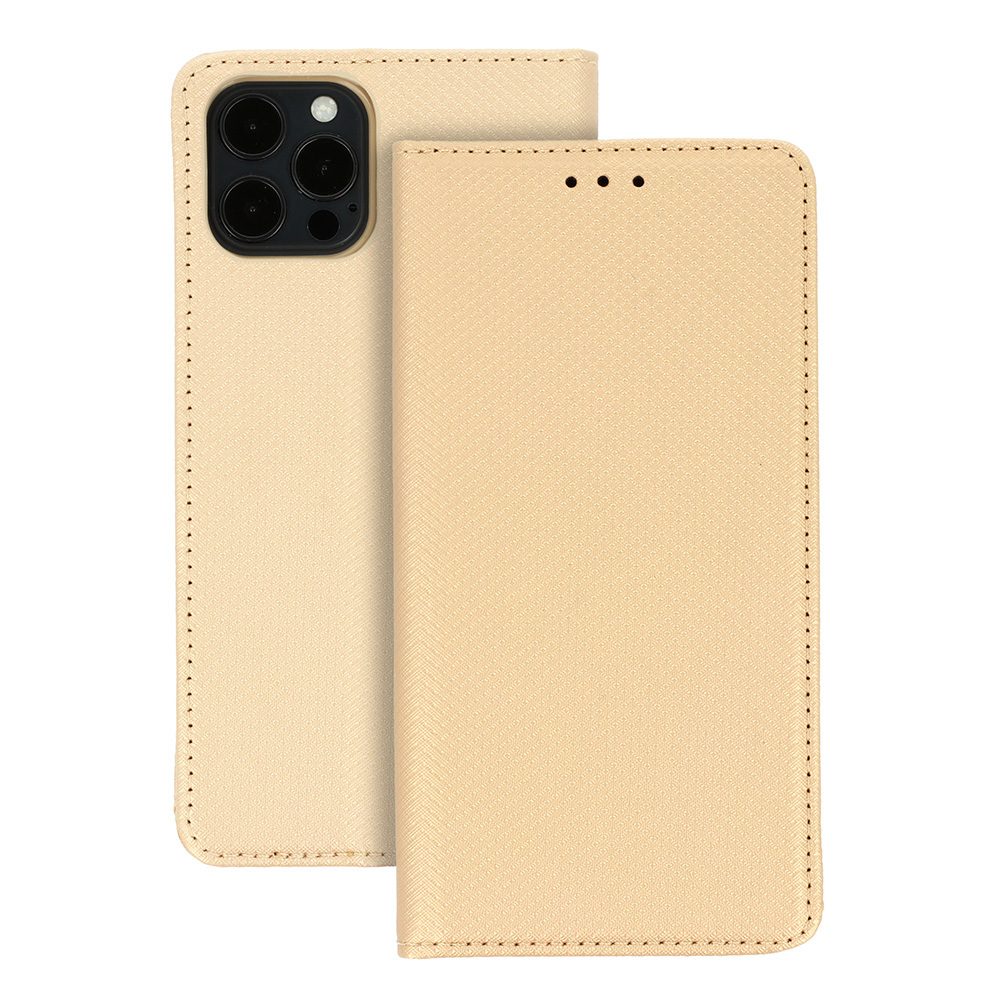 Apple iPhone 14 smart book mágneses notesz tok (Arany)