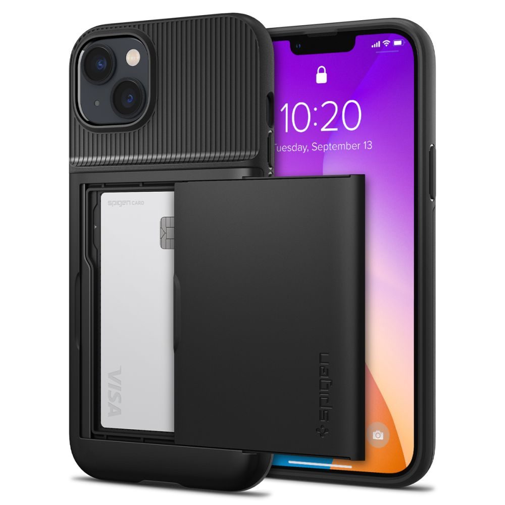 Apple iPhone 14 Plus Spigen slim armor CS ütésálló hátlap tok (Fekete)