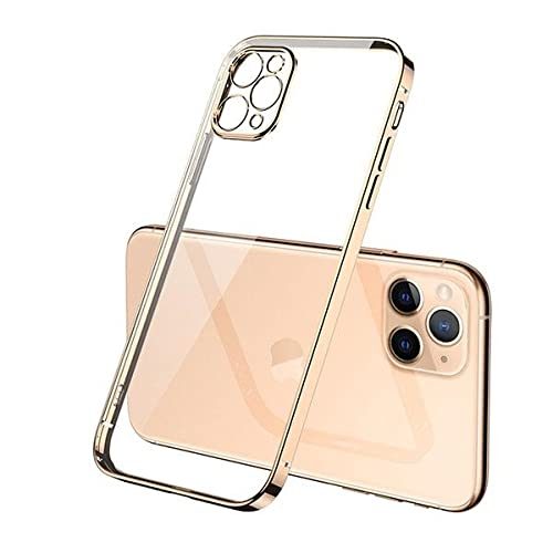 Samsung Galaxy A34 5G electroplate kameravédős szilikon hátlap tok (Arany)