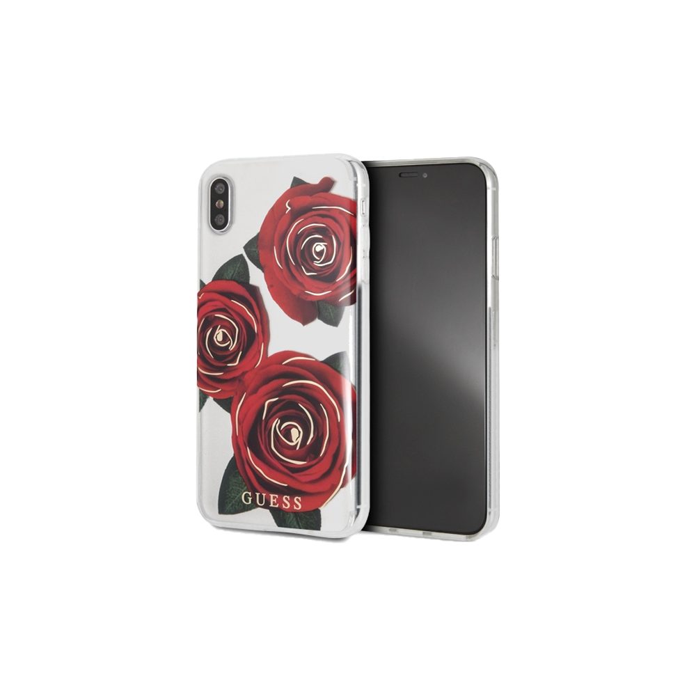 Apple iPhone XS Max Guess Flower Desire tok (Átlátszó) - GUHCI65ROSTR