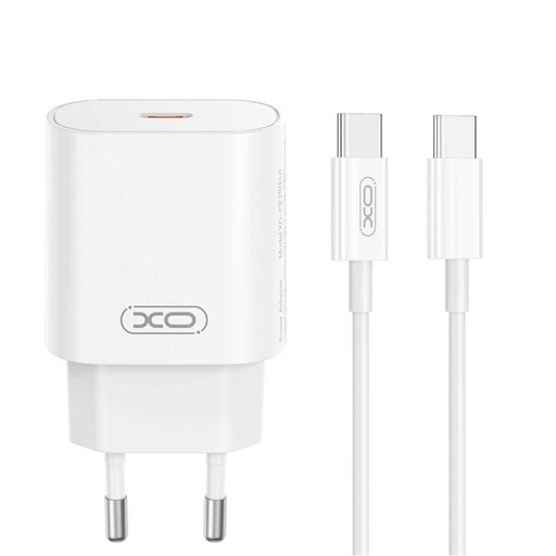 XO CE25 PD 25W gyorstöltő (Fehér) – USB-C csatlakozó, Type-C kábellel