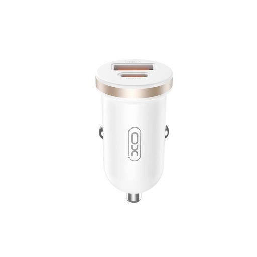 XO CC56 autós gyorstöltő (PD + QC töltés) 30W (Fehér)