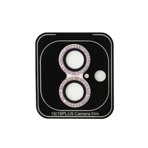 Apple iPhone 16 / 16 Plus Guess Glitter lencsevédő (Rózsaszín) - GUCL162SGGP