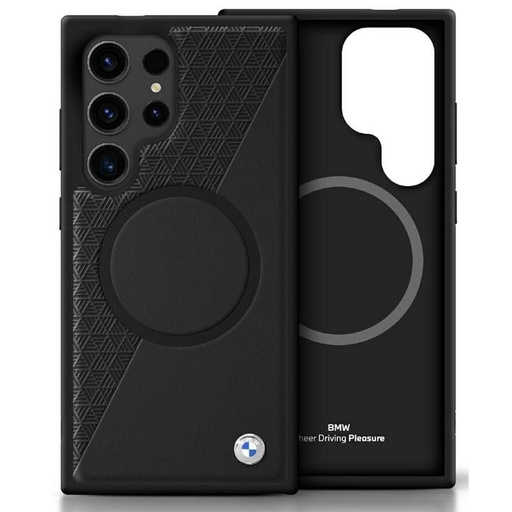 Samsung Galaxy S25 Ultra BMW Sign Leather MagSafe tok (Fekete) - BMHMS25L23RTPK
