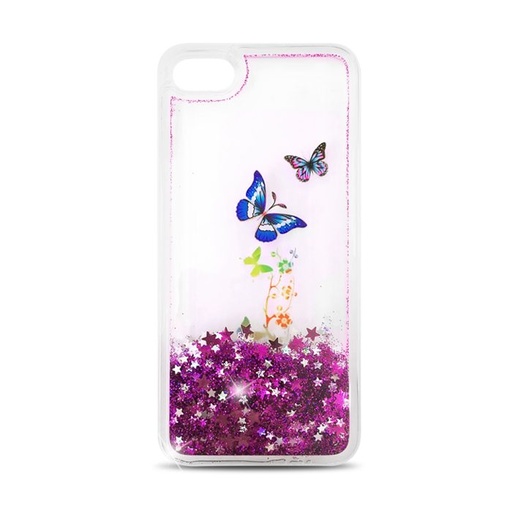 Apple iPhone 7 / iPhone 8 / iPhone SE 2020 / iPhone SE 2022 liquid glitter hátlap tok (Lila)