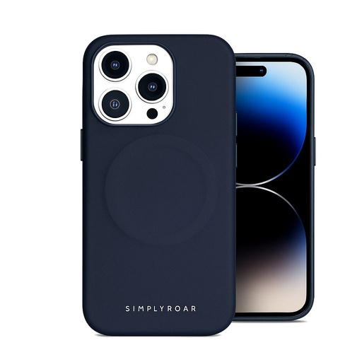Apple iPhone 17 Air Roar Leather MagSafe hátlap tok (Sötétkék)