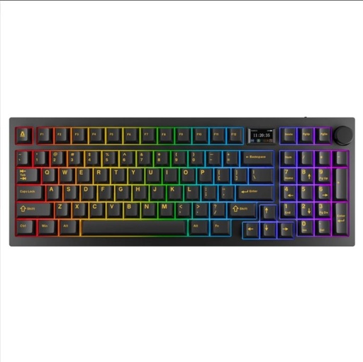 AVAX GM03 PRO 98% Gasket RGB Tri-mode mechanikus billentyűzet (Fekete) - Gateron red kapcsoló, magyar kiosztás