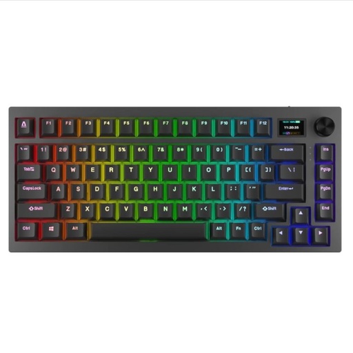 AVAX GM02 PRO 75% Gasket RGB Tri-mode mechanikus billentyűzet (Fekete) - Gateron yellow kapcsoló, magyar kiosztás