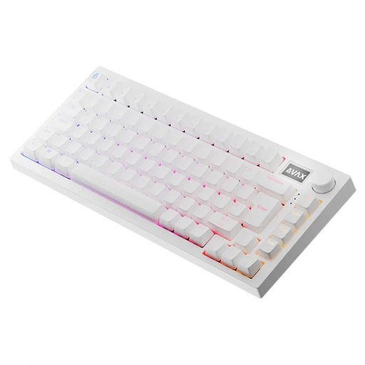 AVAX GM02 PRO 75% Gasket RGB Tri-mode mechanikus billentyűzet (Fehér) - Gateron yellow kapcsoló, magyar kiosztás