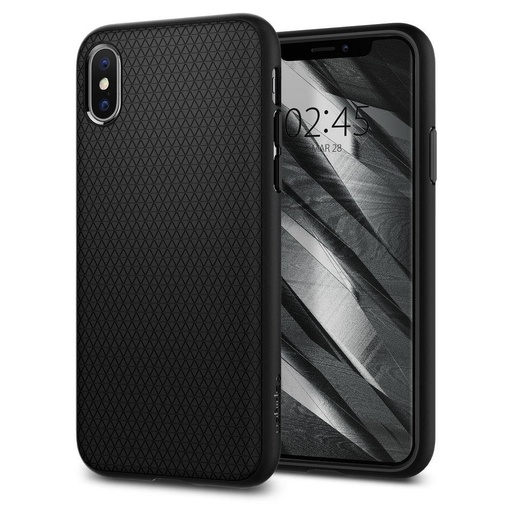 Apple iPhone X / iPhone XS Spigen liquid air prémium hátlap tok (Fekete)