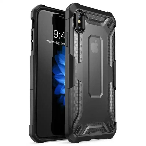 Apple iPhone X/ XS Unicorn beetle ütésálló hátlap tok, (Fekete)