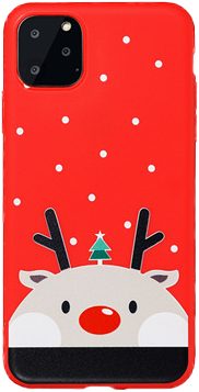 Apple iPhone 7 / iPhone 8 / iPhone SE 2020 / iPhone SE 2022 Chirstmas Moose, Santa Claus szilikon hátlap tok (1. Minta)