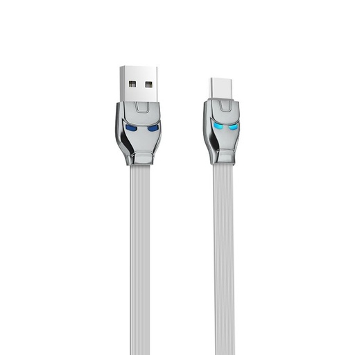 Hoco U14 type-C kábel, 2.4A, LED állapotjelző, 1.2M, szürke