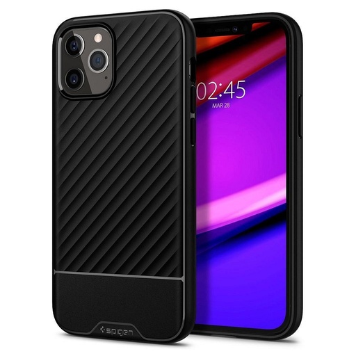 Apple iPhone 12 Pro Max Spigen core armor prémium hátlap tok, (Fekete)