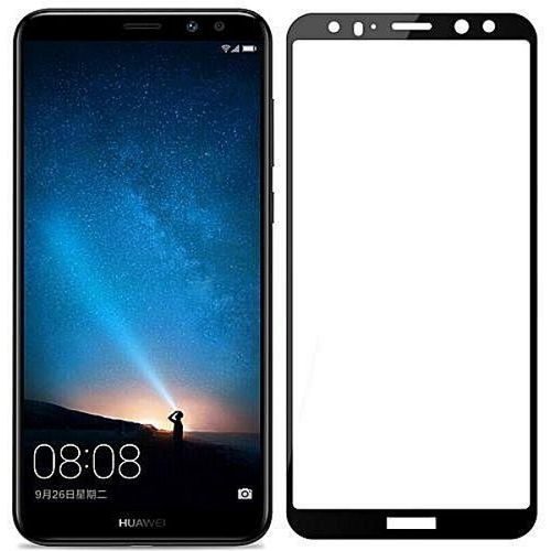 Huawei Mate 20 5D üvegfólia teljes kijelzőre, átlátszó (fekete keret)