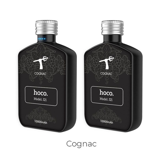 Hoco J21 power bank, 10000 mAh, LED állapotjelző, 5V 2,1A, fekete