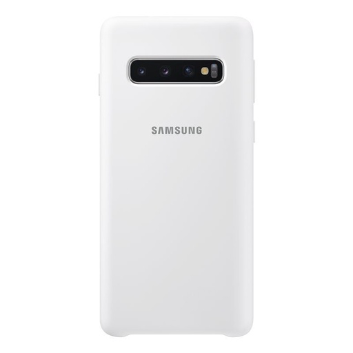 Samsung Galaxy S10 silicone cover gyári hátlap tok, fehér