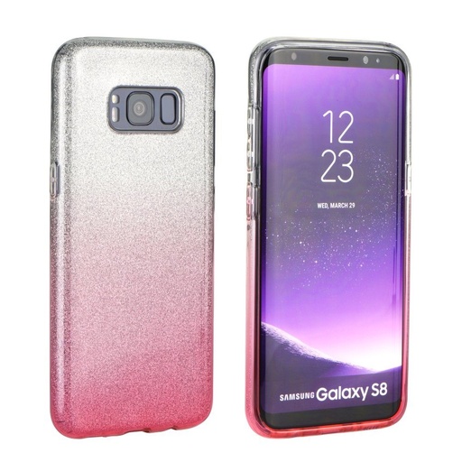 Samsung Galaxy S10e shining hátlap tok (Átlátszó-Pink)