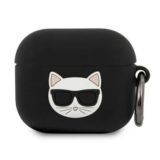Apple AirPods 3 (Fekete) Karl Lagerfeld Choupette Head tok - KLACA3SILCHBK