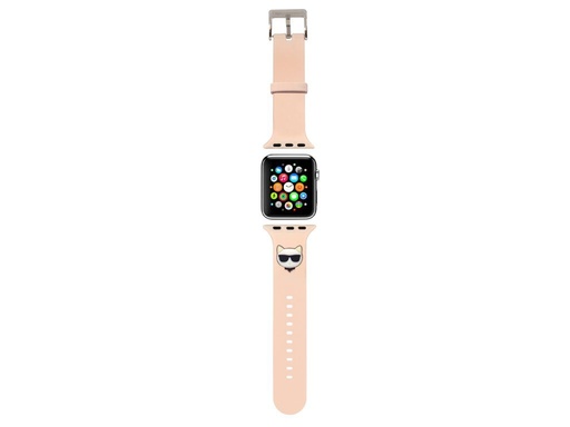 Apple Watch 38/40mm (Rózsaszín) Karl Lagerfeld Choupette Head szíj - KLAWMSLCP