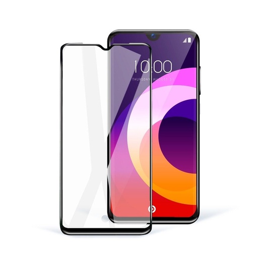 Samsung Galaxy A03/A03S/A03 CORE/A02/A02S Kerámia üvegfólia, átlátszó (fekete keret)