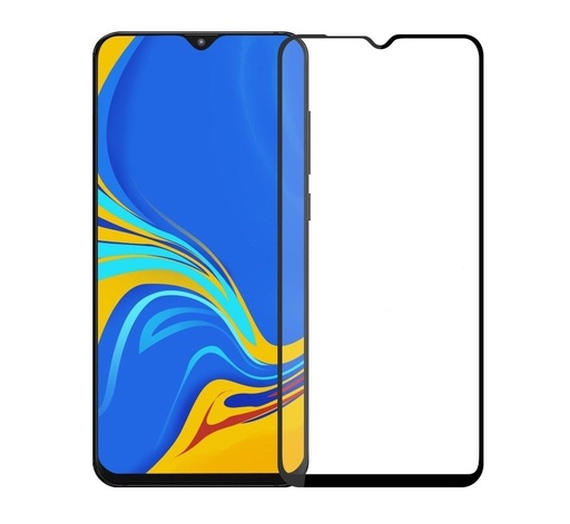 Samsung Galaxy A80/A90 5D üvegfólia teljes kijelzőre, átlátszó (fekete keret)