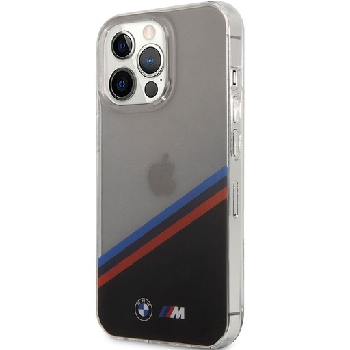 Apple iPhone 13 BMW M PC/TPU tok – Tricolor Stripe (Átlátszó) - BMHCP13MMHLPK
