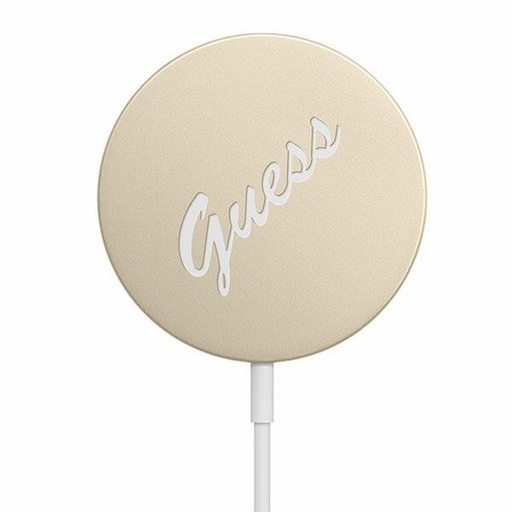 Vezeték nélküli töltő Guess 15W MagSafe Vintage Logo (Arany) – GUCBMSVSLG