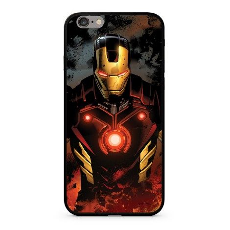 Apple iPhone XS Max Marvel Iron Man 023 üveg hátlap tok, (Fekete) - MPCIMAN7808
