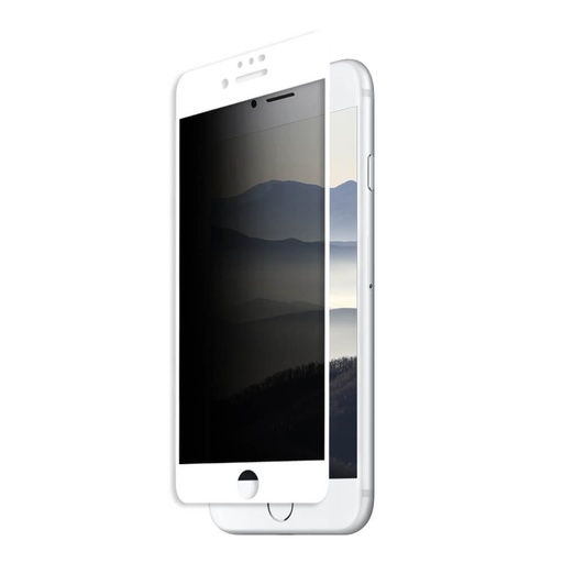 Apple iPhone 6/7/8 5D üvegfólia teljes kijelzőre, átlátszó (fehér keret)