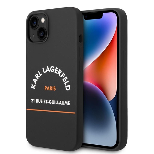 Apple iPhone 14 Plus Karl Lagerfeld Rue St Guillaume tok (Fekete) – KLHCP14MSRSGHLK
