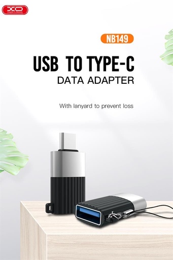 XO NB149-F USB 2.0–USB-C átalakító adapter (Fekete)