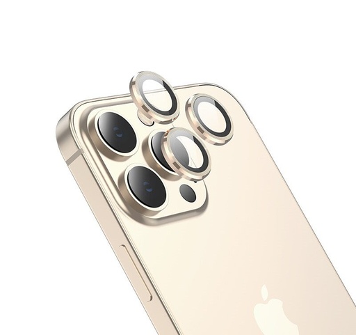 Apple iPhone 14 Pro (6.1) / 14 Pro Max (6, 7) Hoco eagle eye metal kamera üvegfólia, arany