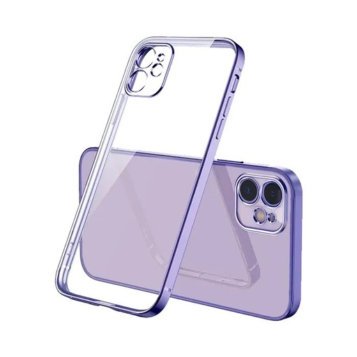 Samsung Galaxy S23 5G electroplate kameravédős szilikon hátlap tok (Lila)