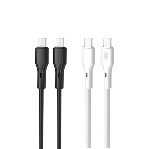 XO NBQ231B Rock Series USB-C–USB-C adatkábel (Fehér) – 60W