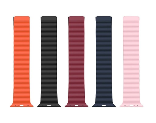 XO BT01A mágneses szilikon óraszíj Apple Watch 38/40/41 mm (Fekete–Piros)