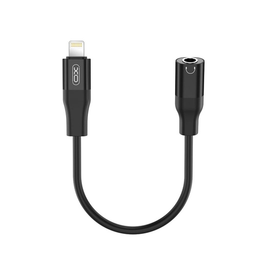 XO NB181A Lightning–3.5 mm audio adapter (Fekete) – töltés és hangátvitel