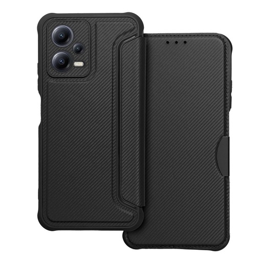 Xiaomi Redmi Note 12 5G Razor mágneses ütésálló notesz tok (Fekete)