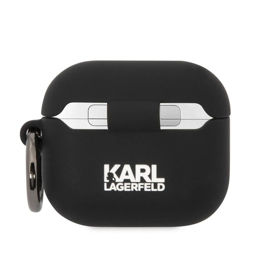 Apple AirPods 3 Karl Lagerfeld 3D Choupette fej szilikontok (Fekete) – KLA3RUNCHK