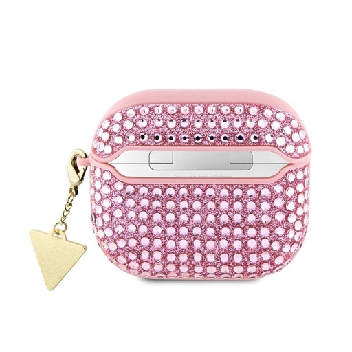 Guess Rhinestones Triangle Metal Logo tok AirPods 3 (Rózsaszín) - GUA3HDGTPP