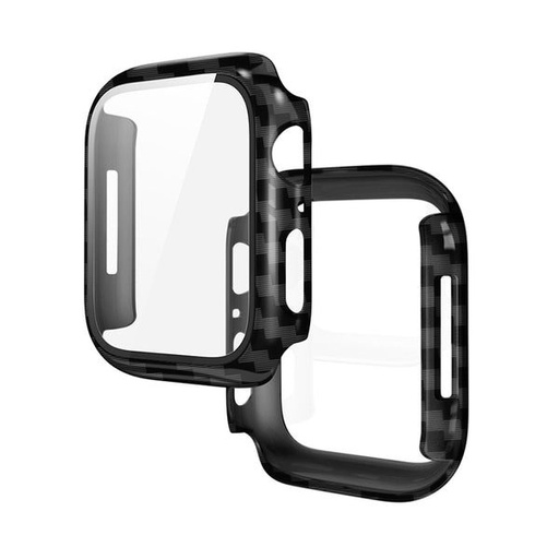 Apple Watch 7 45mm / Watch 8 45mm Hoco WS3 Shadow tok beépített üvegfóliával (Carbon)