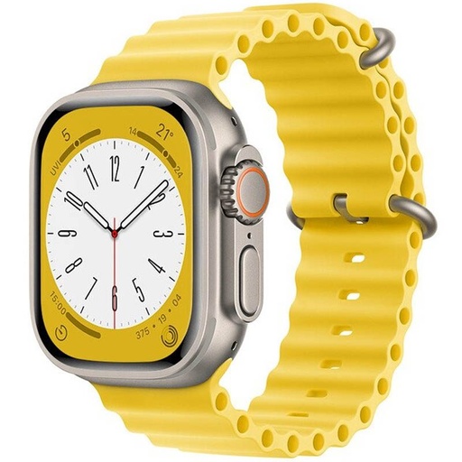 Apple Watch 38mm / Watch 40mm / Watch 41mm HOCO WA12 szilikon szíj sárga