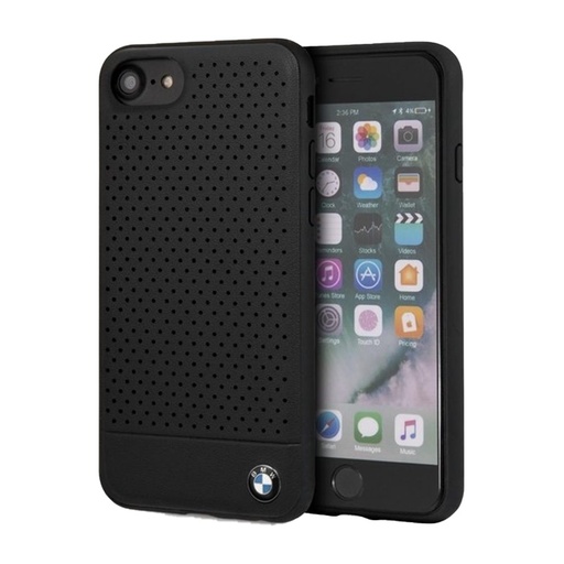Apple iPhone 7/8/SE 2 BMW Signature Perforált tok (Fekete) - BMHCI8PEBOBK