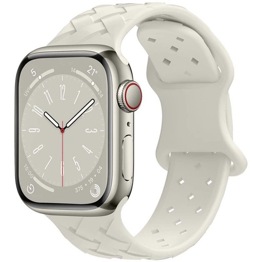 Apple Watch 42mm / Watch 44mm / Watch 45mm / Watch 49mm HOCO WA16 bamboo szíj ezüst