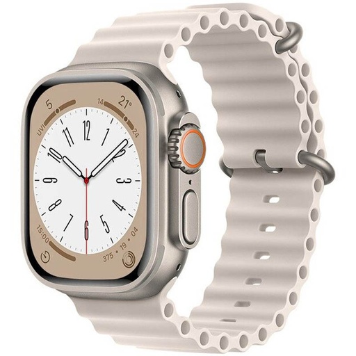 Apple Watch 42mm / Watch 44mm / Watch 45mm / Watch 49mm HOCO WA12 szilikon szíj ezüst